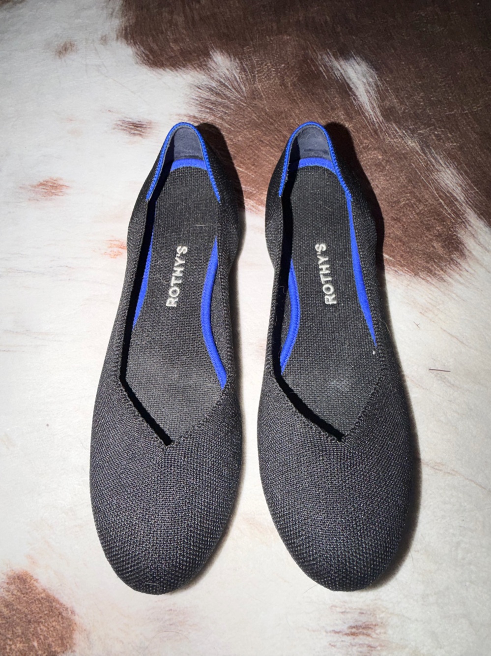 Rothy's Black Knit Slip-On Loafers